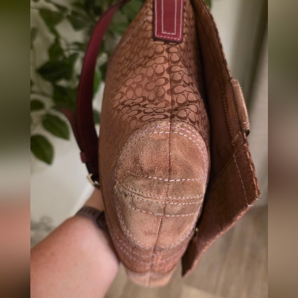 Coach Belted Soho Flap Pink Signature C Fabric and Suede Crossbody - Picture 13 of 13